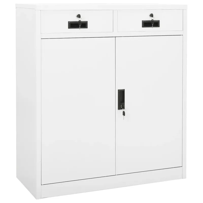 Begrenztes Angebot vidaXL Büroschrank Weiß 90x40x102 cm Stahl