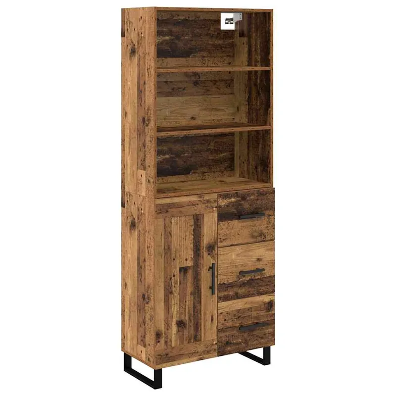Begrenztes Angebot vidaXL Highboard Altholz 69,5 x 34 x 180 cm Holzwerkstoff