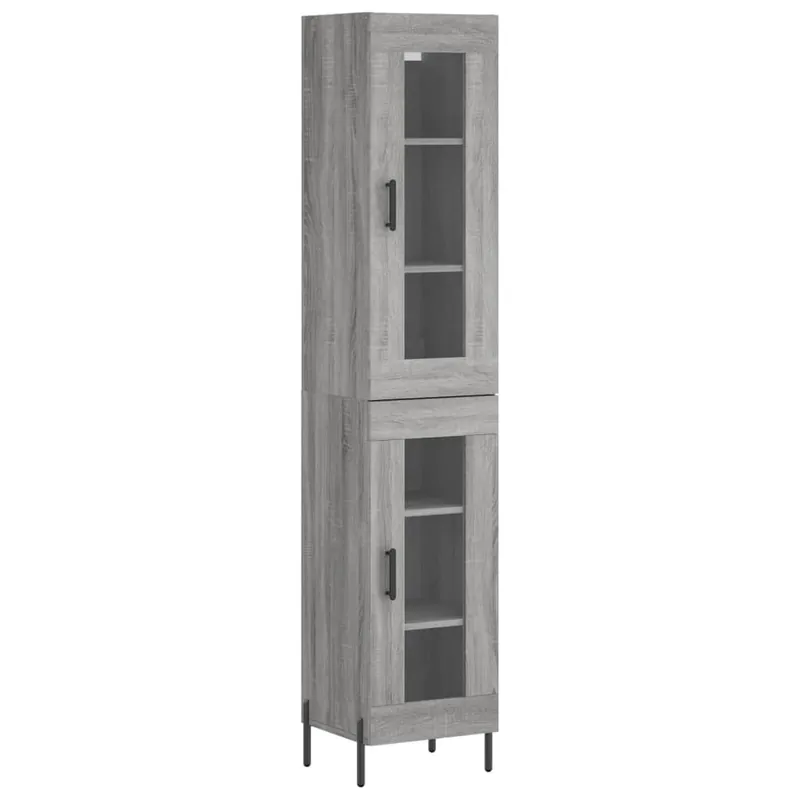Angebot vidaXL Highboard Grau Sonoma 34,5x34x180 cm Holzwerkstoff