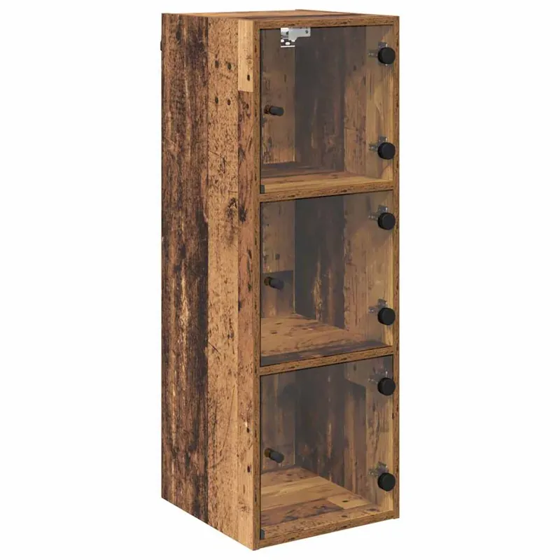 vidaXL Wandschrank Wandmontiert Altholz 35 x 37 x 102 cm Holzwerkstoff Versand Am Gleichen Tag