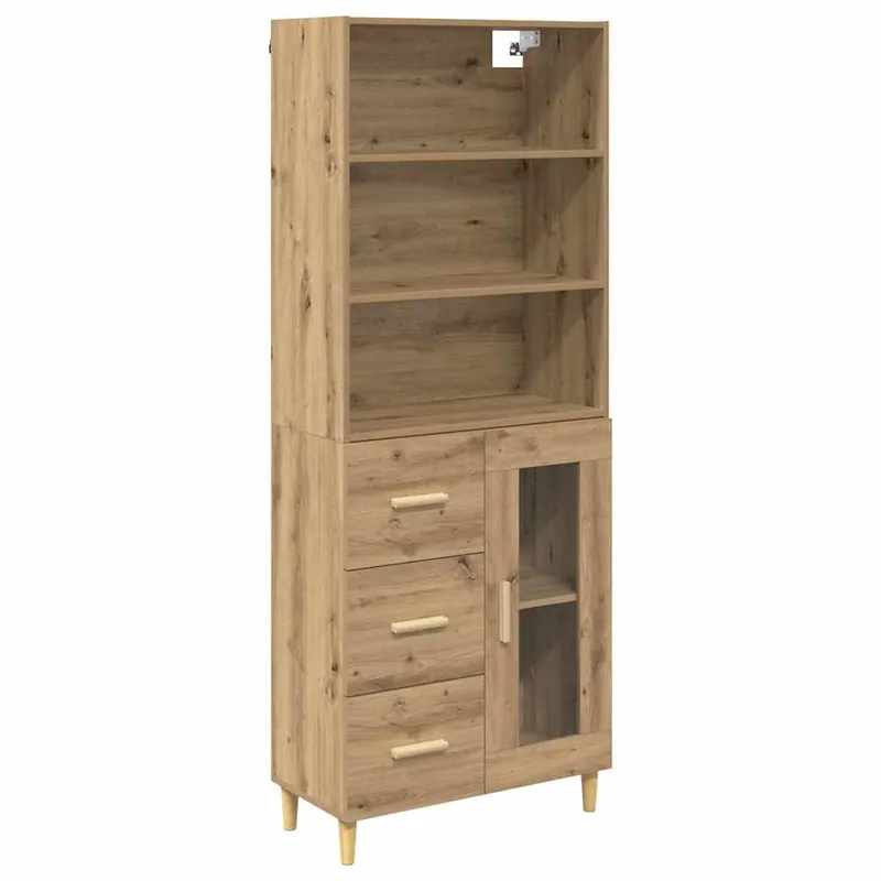 Begrenztes Angebot vidaXL Highboard Artisan-Eiche 69,5 x 34 x 180 cm Holzwerkstoff