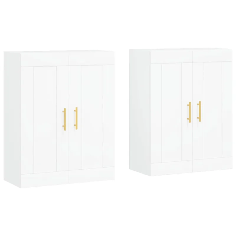vidaXL Wandschränke 2 Stk. Weiß Holzwerkstoff Kracherpreis