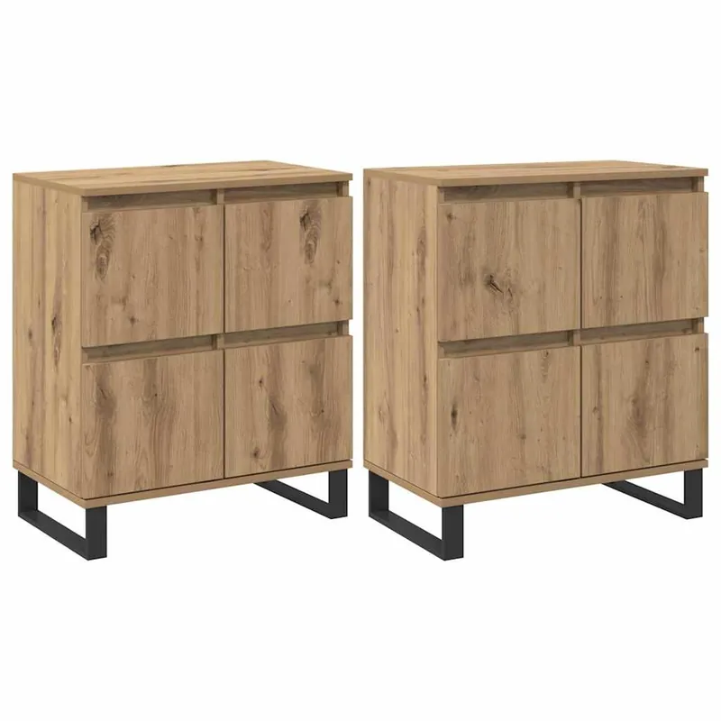 Jetzt Bestellen vidaXL Sideboard 2 pcs Artisan-Eiche 60 x 35 x 70 cm