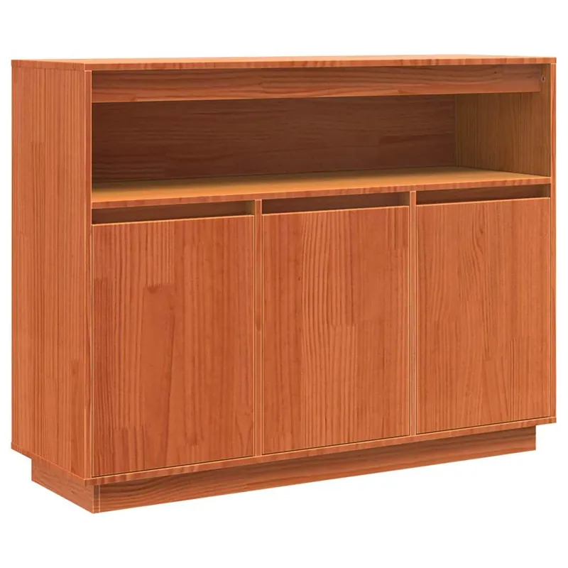 Echt vidaXL Sideboard Wachsbraun 104,5 x 34 x 80 cm Massives Kiefernholz