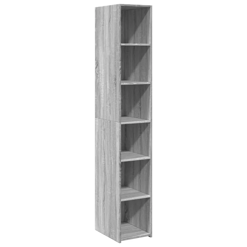 Wochenendangebot vidaXL Highboard Grau Sonoma-Eiche 30x41x185 cm Holzwerkstoff