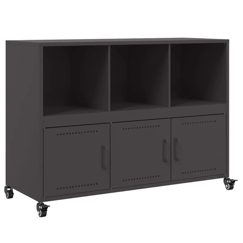 vidaXL Sideboard Schwarz 100,5x39x72 cm Stahl Gratis Versand