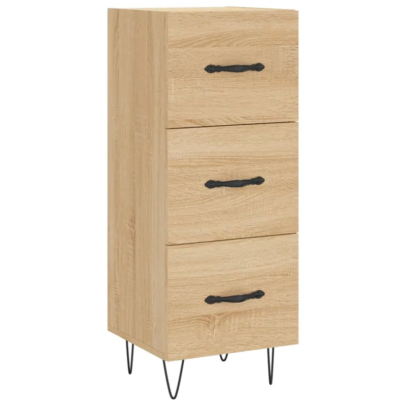 Billig vidaXL Sideboard Sonoma-Eiche 34,5x34x90 cm Holzwerkstoff