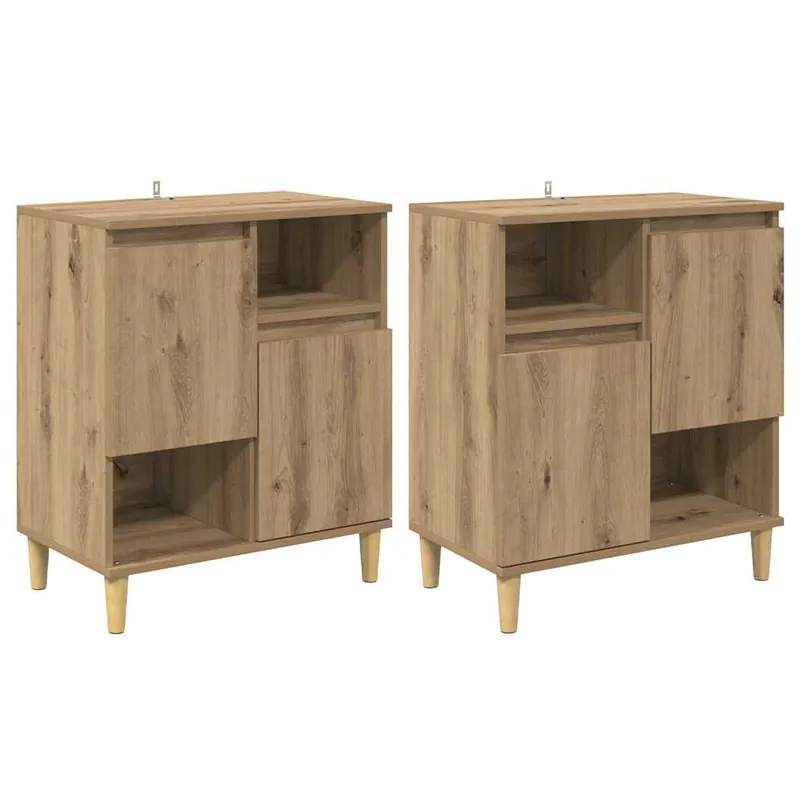 vidaXL Sideboards 2 pcs Artisan-Eiche 60 x 35 x 70 cm Holzwerkstoff Top-Angebot