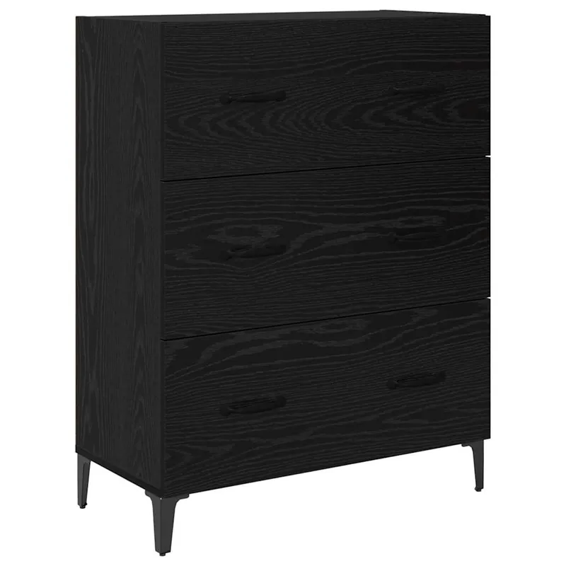 vidaXL Sideboard Schwarz Eichen-Optik 69,5 x 34 x 90 cm Holzwerkstoff Sale