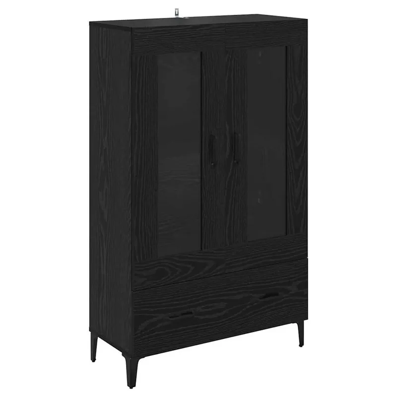 Heißes Angebot vidaXL Highboard mit Schubladen Schwarz Eichen-Optik 70 x 31 x 115 cm