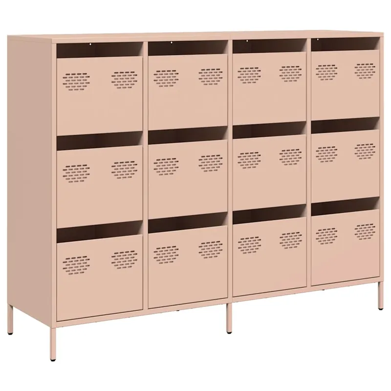 Expressversand vidaXL Sideboard Rosa 135x39x103,5 cm Kaltgewalzter Stahl