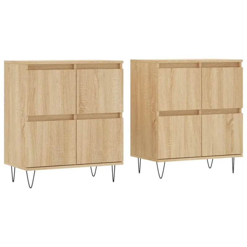 Bestseller vidaXL Sideboards 2 Stk. Sonoma-Eiche Holzwerkstoff