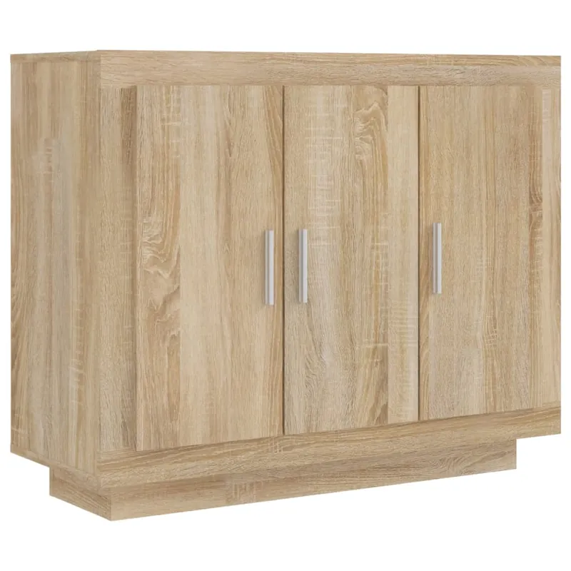 Billig vidaXL Sideboard Sonoma-Eiche 92x35x75 cm Holzwerkstoff