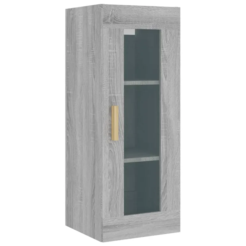 Beliebt vidaXL Hängeschrank Grau Sonoma 34,5x34x90 cm