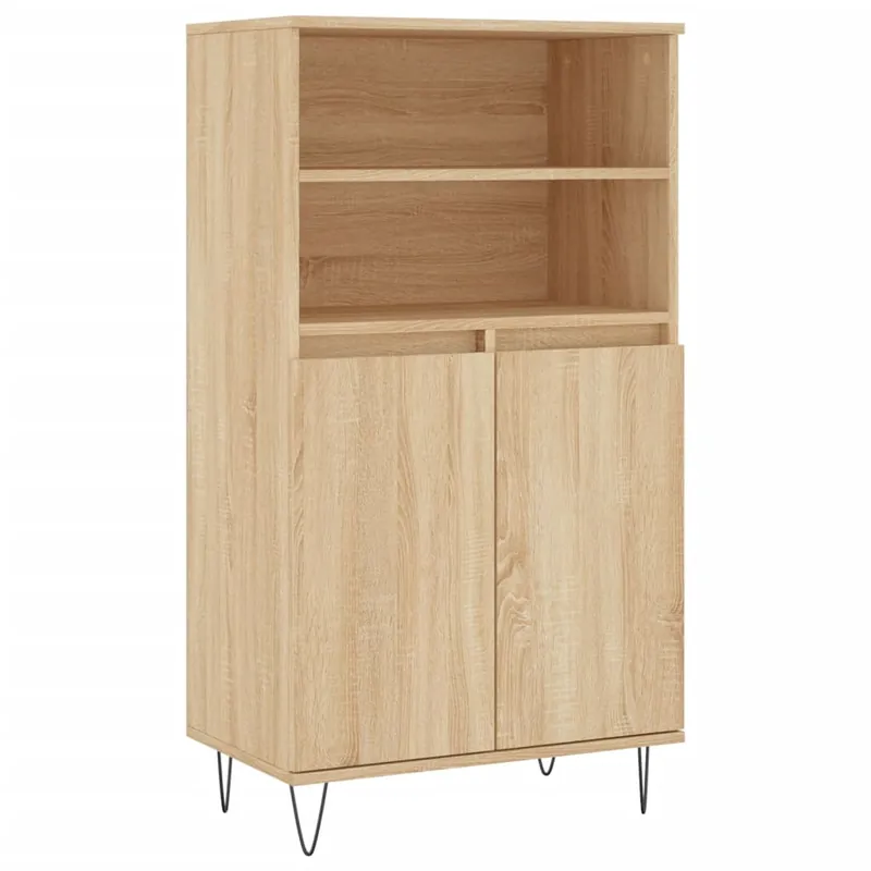 Garantierte Lieferung vidaXL Highboard Sonoma-Eiche 60x36x110 cm Holzwerkstoff