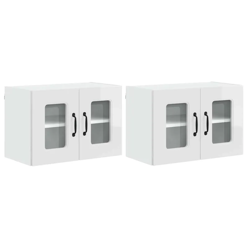 Direktkauf vidaXL Küchenschrank Kalmar 2 pcs Hochglanz Weiß 60 x 31 x 40 cm
