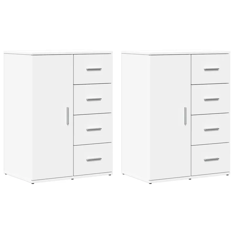 vidaXL Sideboards 2 Stk. Weiß 59x39x80 cm Holzwerkstoff Sonderaktion