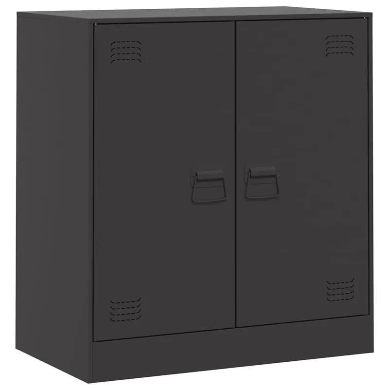 vidaXL Sideboard Schwarz 67x39x73 cm Stahl Markenware