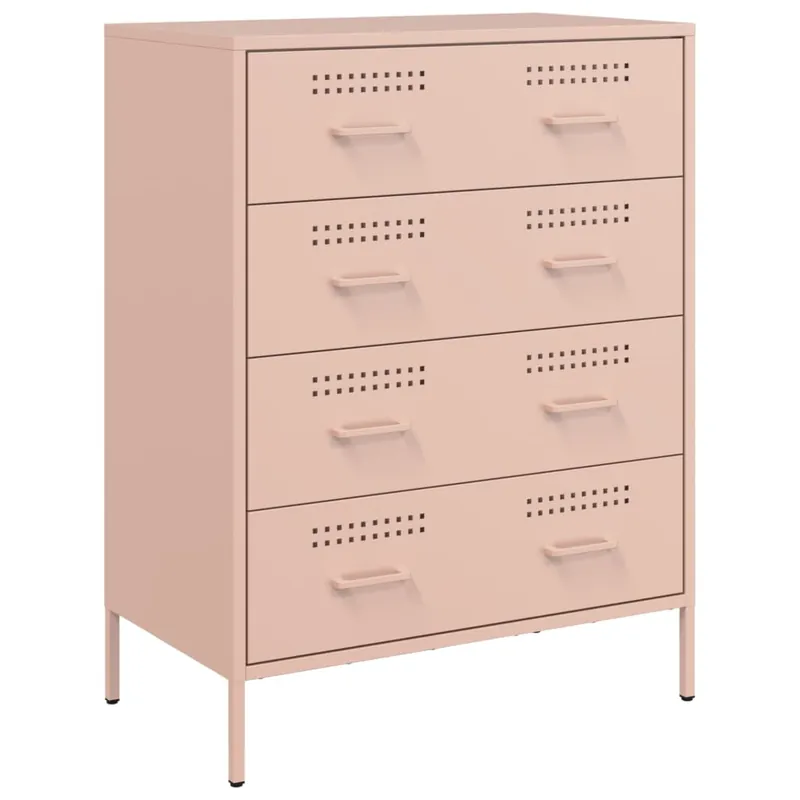 Wochenendangebot vidaXL Sideboard Rosa 68x39x89 cm Stahl