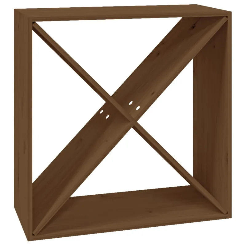 vidaXL Weinregal Honigbraun 62x25x62 cm Massivholz Kiefer Begrenztes Angebot