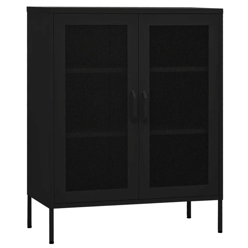 Beliebt vidaXL Lagerschrank Schwarz 80x35x101,5 cm Stahl