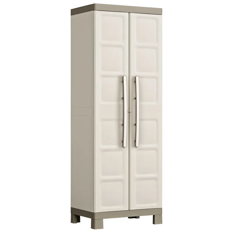 Expressversand Keter Lagerschrank mit Einlegeböden Excellence Beige und Taupe 182 cm
