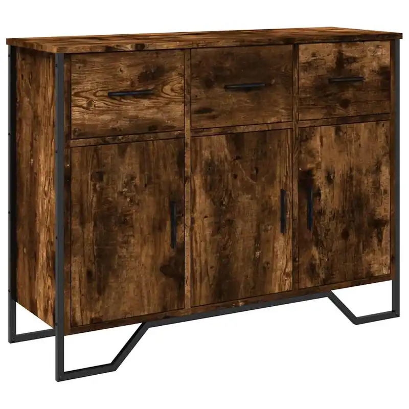 vidaXL Sideboard Räuchereiche 97x32,5x74,5 cm Holzwerkstoff Jetzt Bestellen