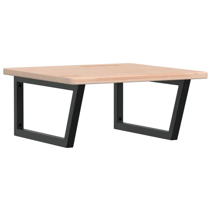 vidaXL Waschtischplatte mit Halterung Stahl und Massivholz Eiche Sale