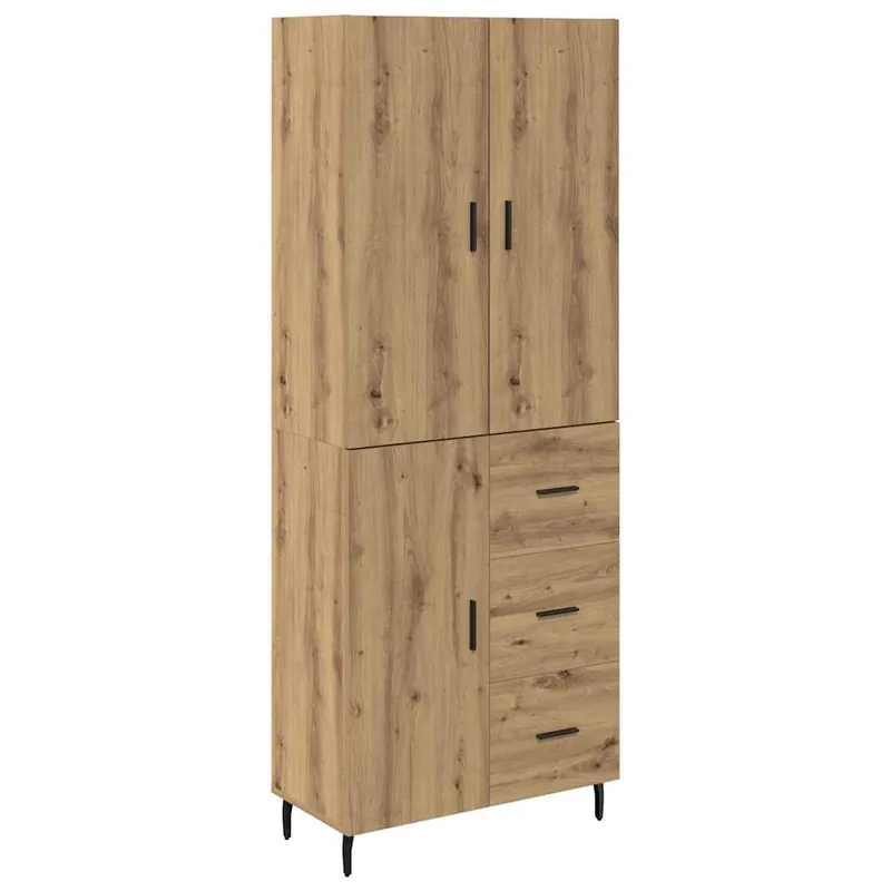 Aktuell vidaXL Highboard mit Schubladen 2 pcs Artisan-Eiche Holzwerkstoff