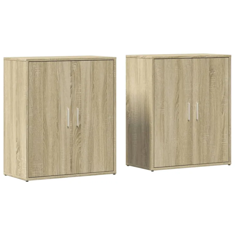 vidaXL Sideboards 2 Stk. Sonoma-Eiche 60x31x70 cm Holzwerkstoff Top-Angebot
