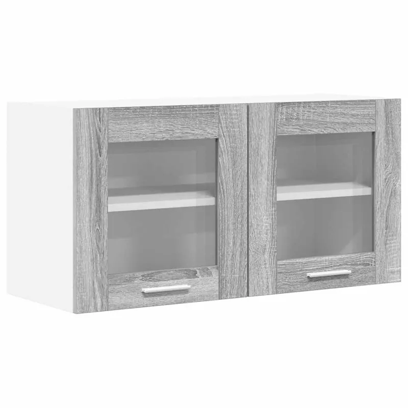 Wochenendangebot vidaXL Hängeschrank Grau Sonoma und Weiß 80 x 31 x 40 cm Holzwerkstoff