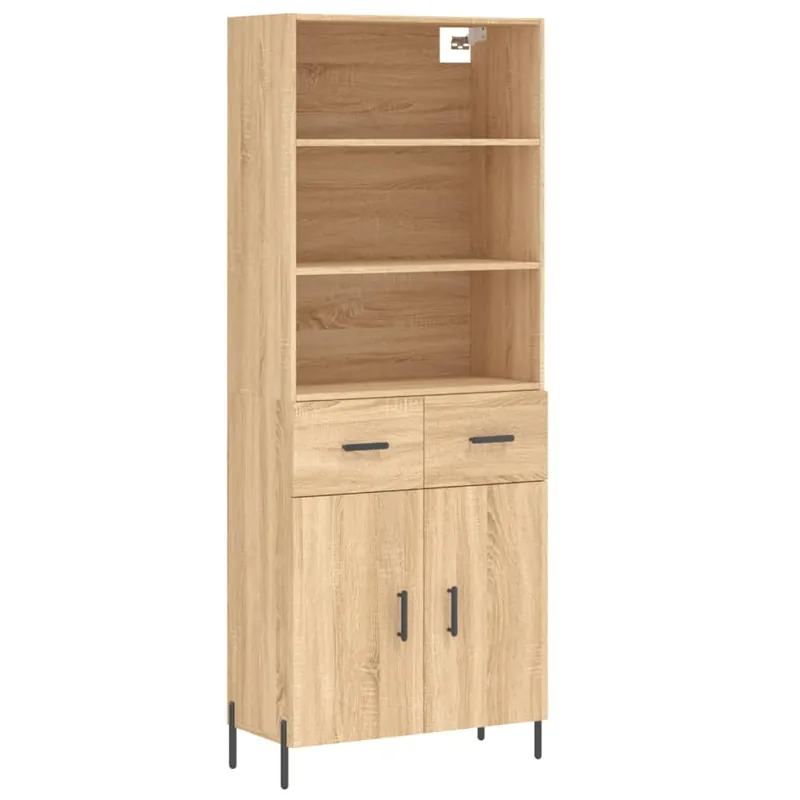 Ausverkauf vidaXL Highboard Sonoma-Eiche 69,5x34x180 cm Holzwerkstoff