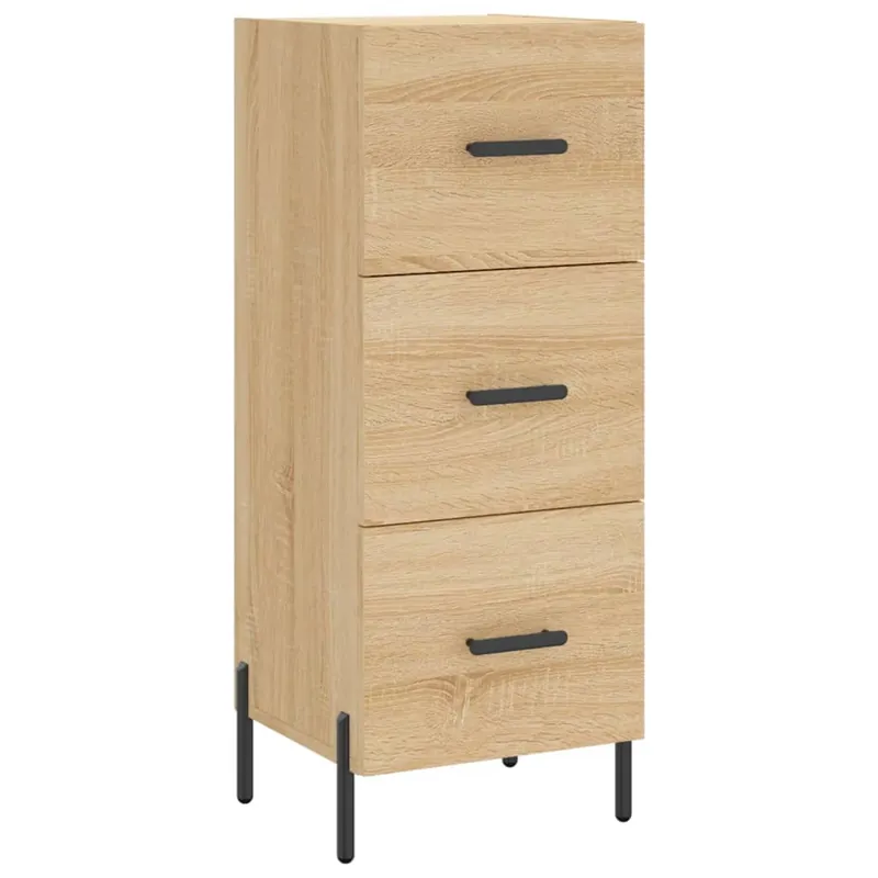 vidaXL Sideboard Sonoma-Eiche 34,5x34x90 cm Holzwerkstoff Finale Aktion