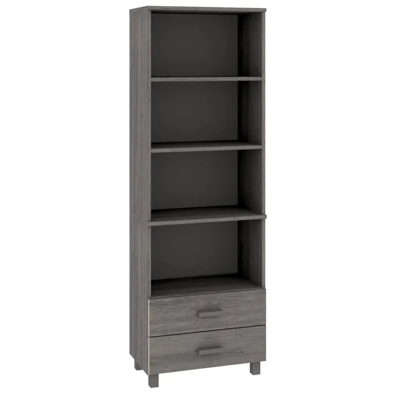 Direkt Vom Hersteller vidaXL Highboard HAMAR Hellgrau 60x35x180 cm Massivholz Kiefer