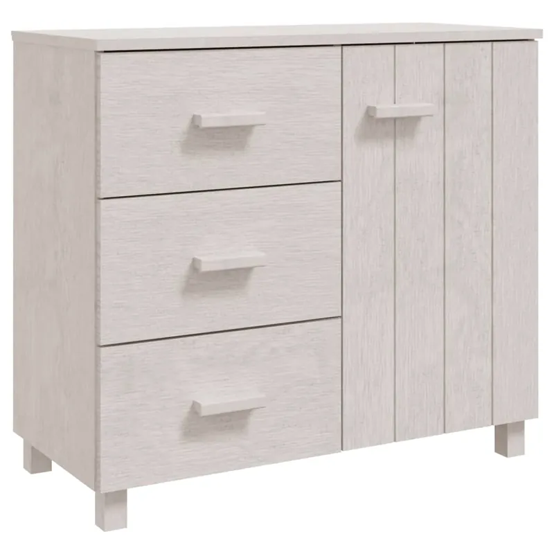 Beliebt vidaXL Sideboard HAMAR Weiß 90x40x80 cm Massivholz Kiefer