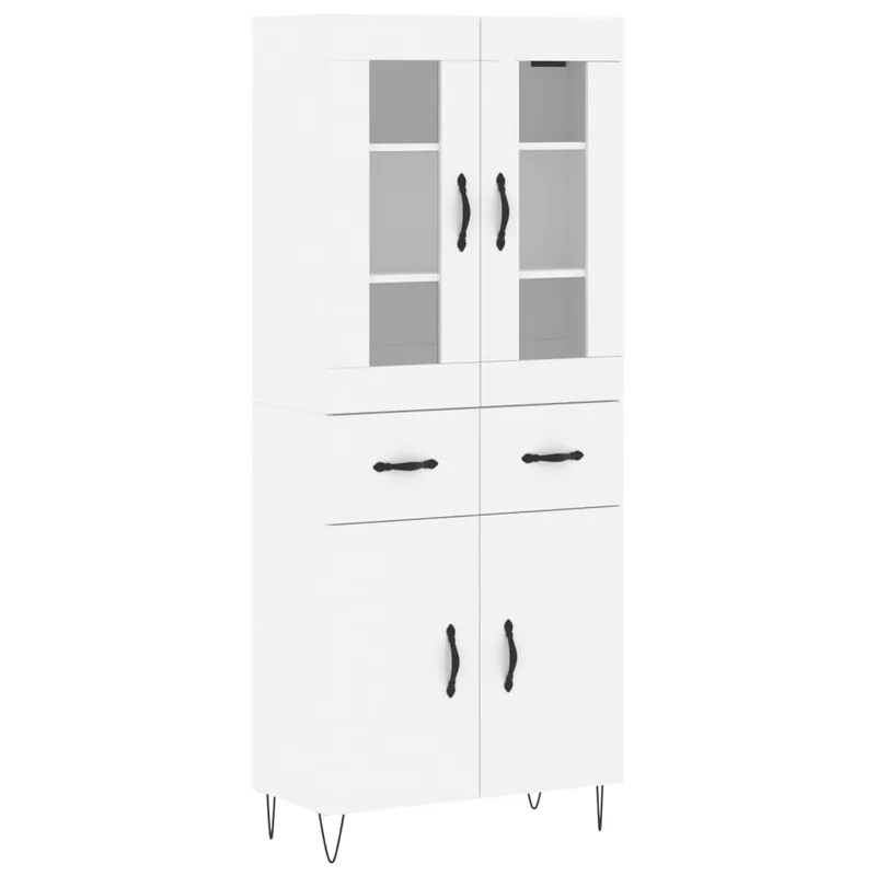 Günstig vidaXL Highboard Weiß 69,5x34x180 cm Holzwerkstoff