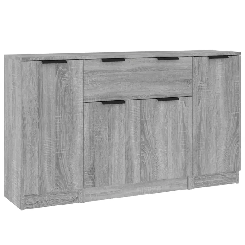 Angebot vidaXL Sideboards 3 Stk. Grau Sonoma Holzwerkstoff