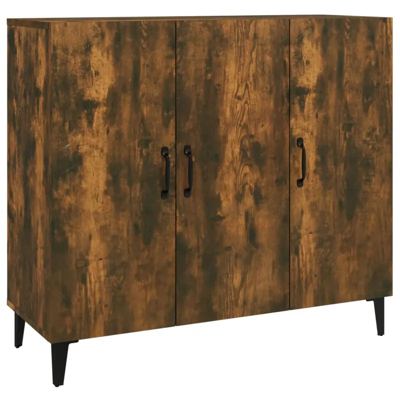vidaXL Sideboard Räuchereiche 90x34x80 cm Holzwerkstoff Wochenendangebot