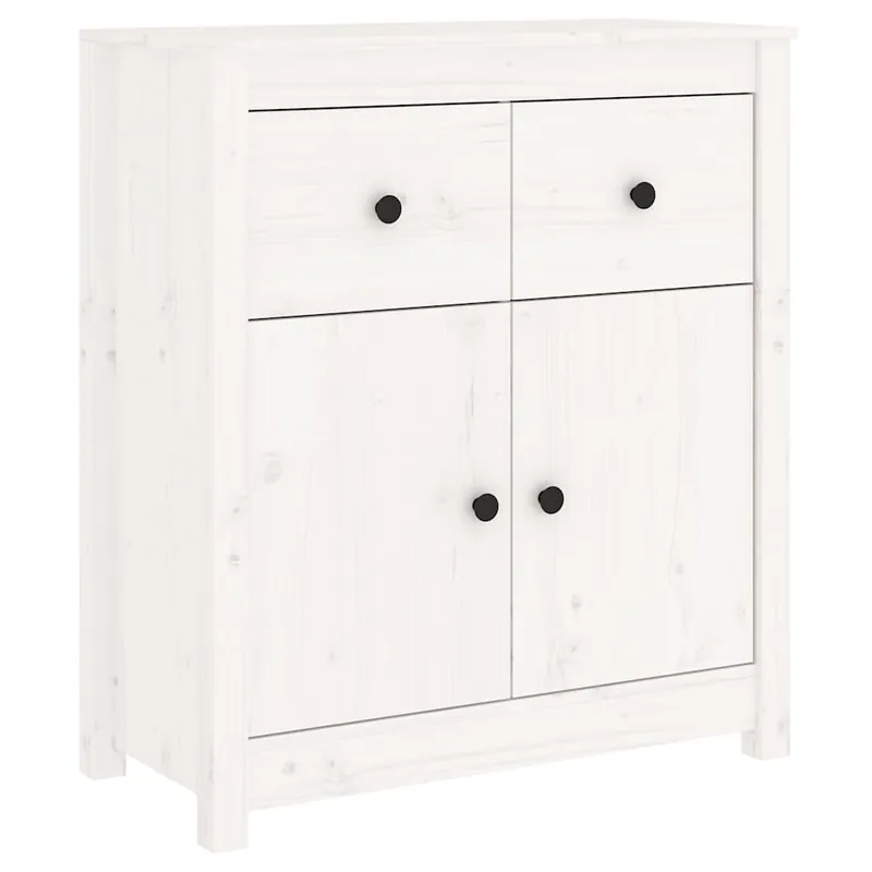 Bestpreis vidaXL Sideboard Weiß 70x35x80 cm Massivholz Kiefer