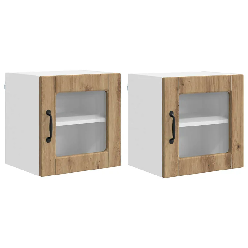Echt vidaXL Küchenschrank 2 pcs Artisan-Eiche 40 x 31 x 40 cm Holzwerkstoff