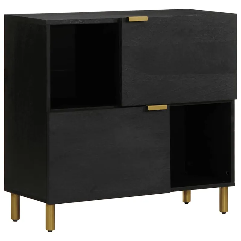 Highlight vidaXL Sideboard Schwarz 80x33x75 cm Holzwerkstoff
