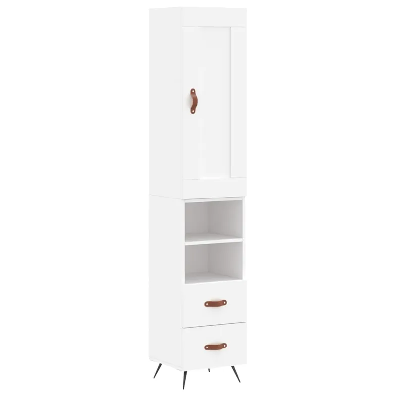 Ausverkauf vidaXL Highboard Weiß 34,5x34x180 cm Holzwerkstoff