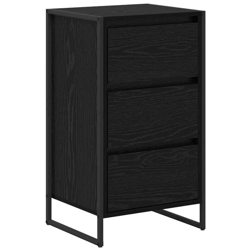 Abverkauf vidaXL Sideboard Schwarz Eichen-Optik 42 x 36 x 75,5 cm Holzwerkstoff