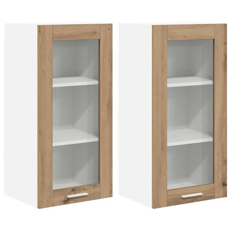 Abverkauf vidaXL Hängeschrank 2 pcs Artisan-Eiche 40 x 31 x 80 cm Holzwerkstoff
