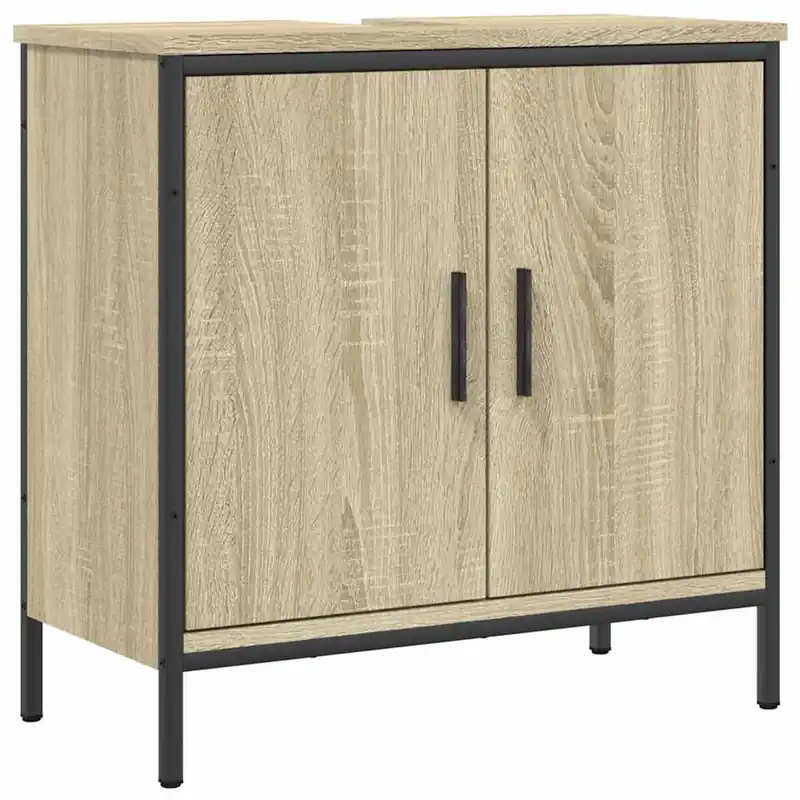 Direkt Vom Hersteller vidaXL Waschbeckenunterschrank Sonoma-Eiche 60x30x60 cm Holzwerkstoff