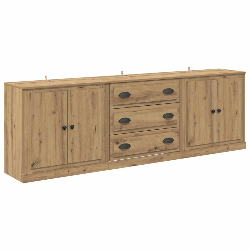 vidaXL Sideboards 3 pcs Artisan-Eiche 70 x 35,5 x 67,5 cm Neue Ware