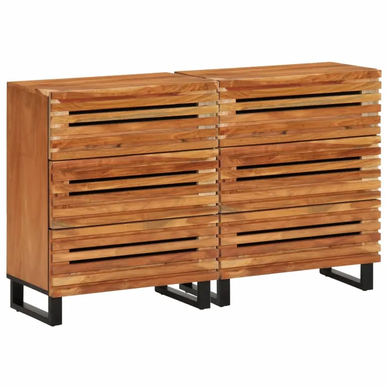 Günstig vidaXL Sideboard 2 Stk. 60x34x75 cm Massivholz Akazie
