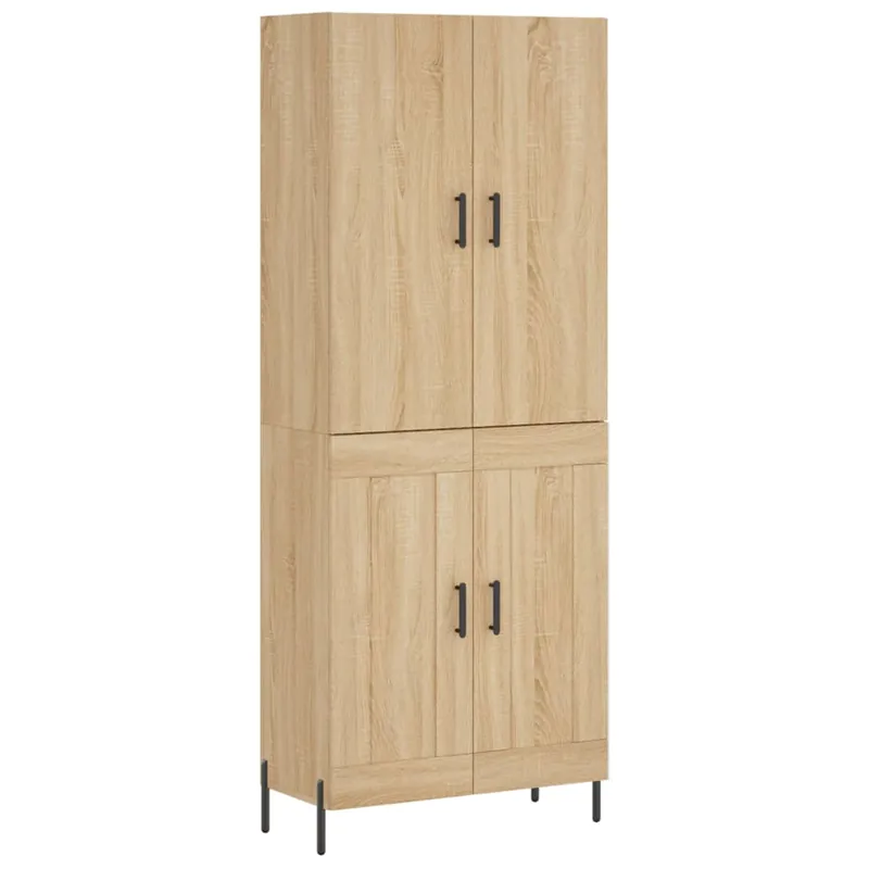 Wochenendangebot vidaXL Highboard Sonoma-Eiche 69,5x34x180 cm Holzwerkstoff