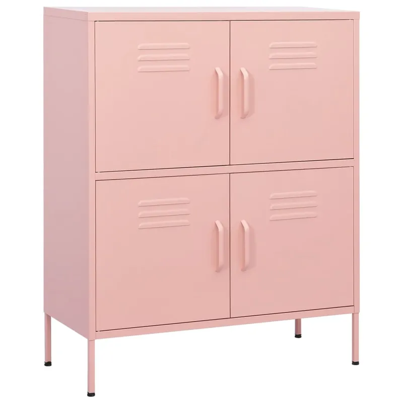 Geprüft vidaXL Lagerschrank Rosa 80x35x101,5 cm Stahl