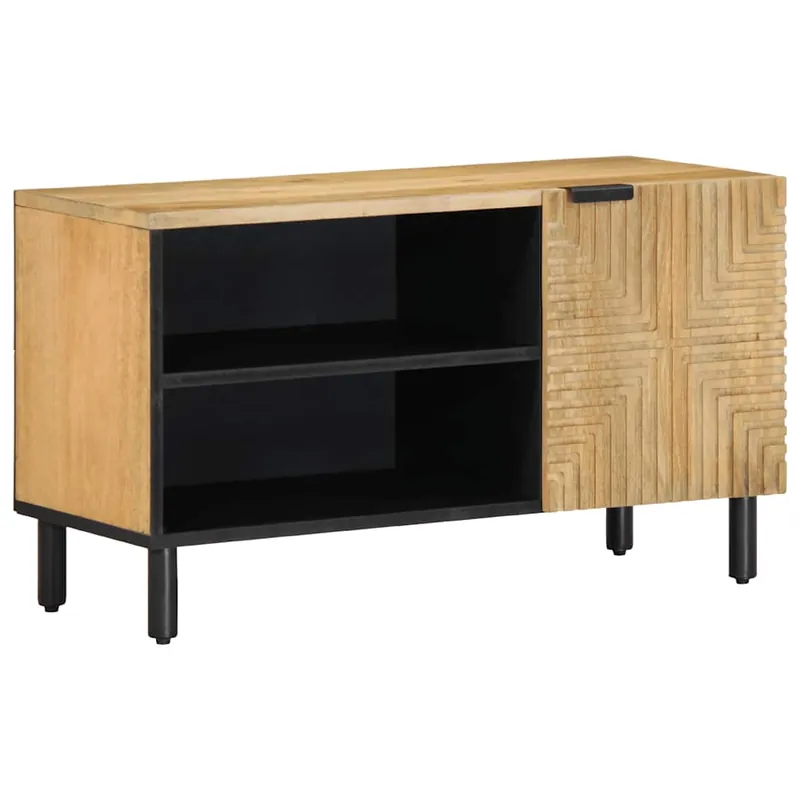 Geprüft vidaXL TV-Schrank Braun 80x31,5x46 cm Massivholz Mango